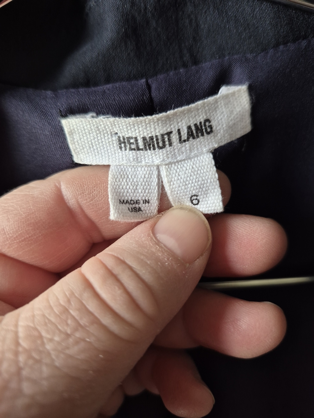 Helmut Lang Navy Single-Button Blazer - Picture 3 of 3